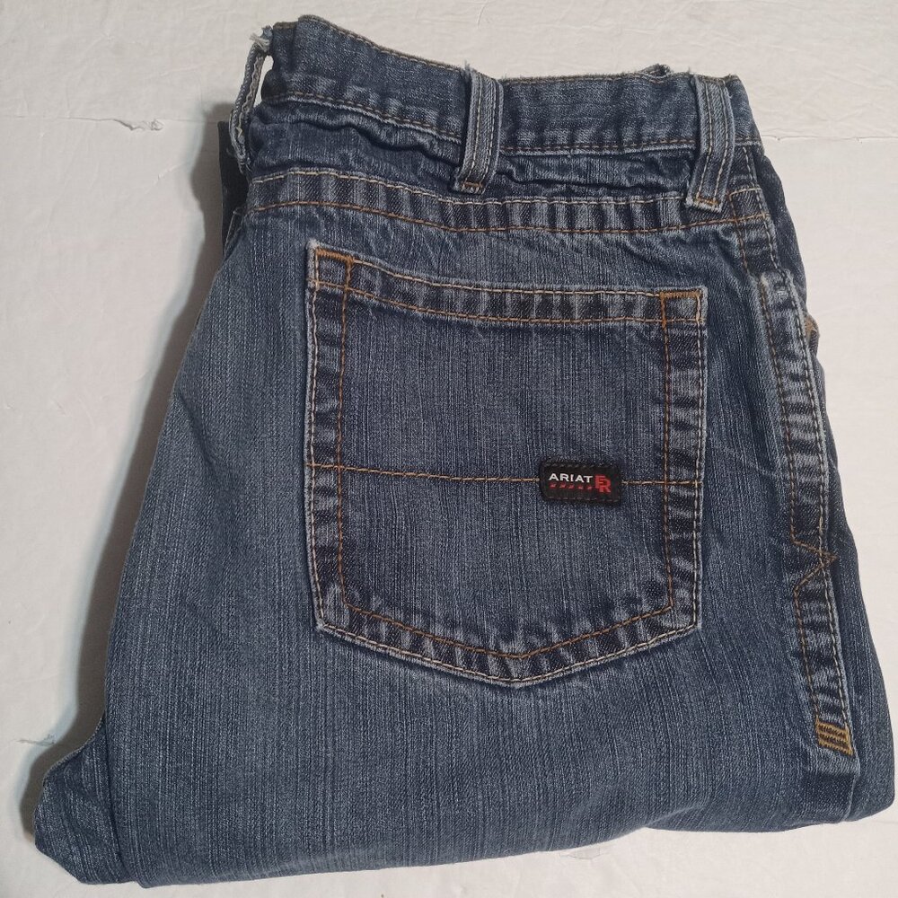 Ariat Men's Indigo Bootcut Jeans with Brown Topstitching